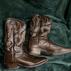 Vintage Tony Lama Half-Quill Cowboy Boots Men’s 9 EE - Made in El Paso USA